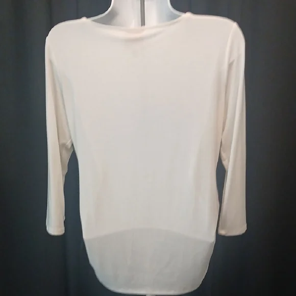 Ruby Rd. Ivory Top with Gold Accents - Picture 6 of 7